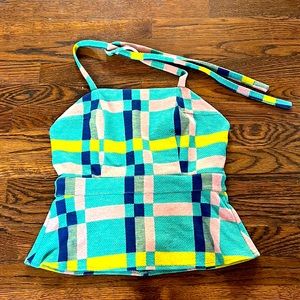 Eva Franco retro tie at neck halter top